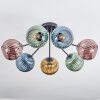 Koyoto Plafoniera, Lampada a sfera Blu, Oro, Verde, Ramato, 7-Luci