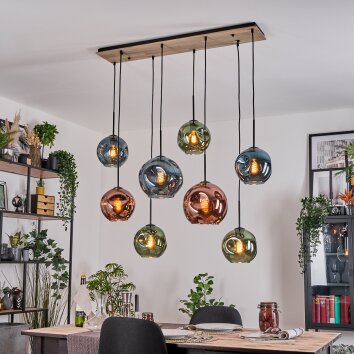 Ripoll Lampadario a sospensione, Lampada a sfera, Lampada a sospensione Écru, Nero, 8-Luci