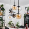 Gastor Lampadario a sospensione, Lampada a sfera, Lampada a sospensione Ambrato, Chiaro, Grigio fumo, 6-Luci