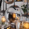 Gastor Lampadario a sospensione, Lampada a sfera, Lampada a sospensione Ambrato, Chiaro, Grigio fumo, 6-Luci
