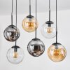 Gastor Lampadario a sospensione, Lampada a sfera, Lampada a sospensione Ambrato, Chiaro, Grigio fumo, 6-Luci