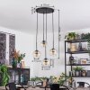 Koyoto Lampadario a sospensione, Lampada a sfera, Lampada a sospensione a cluster Ambrato, Chiaro, 4-Luci