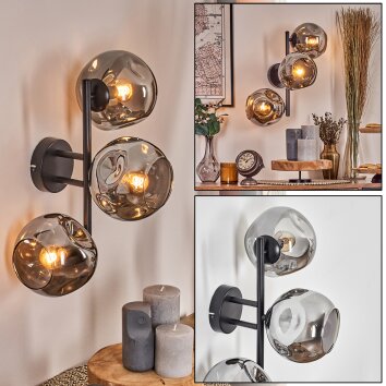 Ripoll Lampada a sfera, Applique Grigio fumo, 3-Luci