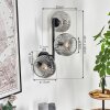Ripoll Lampada a sfera, Applique Chiaro, Grigio fumo, 3-Luci