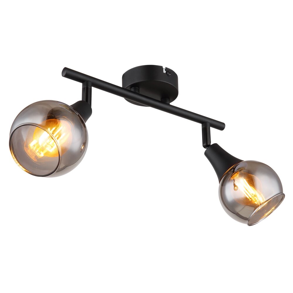 Illuminazione Globo Lighting Glyptar Plafoniera, Faretto da soffitto Nero, 2-Luci main product photo