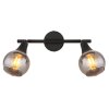 Illuminazione Globo Lighting Glyptar Plafoniera, Faretto da soffitto Nero, 2-Luci