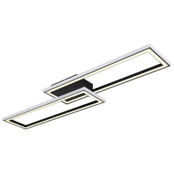 Illuminazione Globo Lighting Mirella Plafoniera LED Nero, 1-Luce, Telecomando, Cambia colore