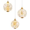 Illuminazione Globo Lighting Virina Lampadario a sospensione LED Oro, 3-Luci
