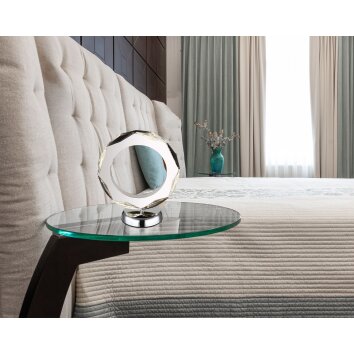 Illuminazione Globo Lighting Karilion Lampada da tavolo LED Cromo, 1-Luce