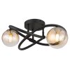 Illuminazione Globo Lighting Tuberius Plafoniera LED Nero, 2-Luci