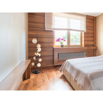 Illuminazione Globo Lighting Tuberius Lampada da terra LED Nero, 9-Luci