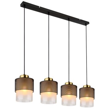 Illuminazione Globo Lighting Olga Lampadario a sospensione Oro, Nero, 4-Luci