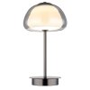 Illuminazione Globo Lighting Avila Lampada da tavolo LED Cromo, Nero, 1-Luce, Telecomando