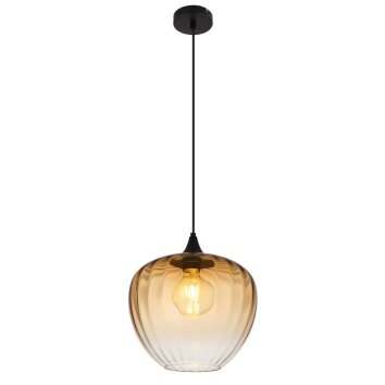 Illuminazione Globo Lighting Sander Lampadario a sospensione Nero, 1-Luce