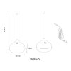 Illuminazione Globo Lighting Turner Lampada da tavolo LED Nero, 1-Luce