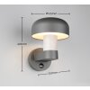 Illuminazione Trio Leuchten FRASER Applique Effetto pietra, 1-Luce, Sensori di movimento