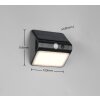 Illuminazione Reality OLINDA Applique LED Nero, 1-Luce, Sensori di movimento