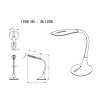 Illuminazione Globo Lighting Pattaya Lampada da tavolo LED Cromo, Bianco, 1-Luce