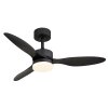 Illuminazione Globo Lighting Blackwell Lampada con ventilatore LED Nero, 1-Luce, Telecomando