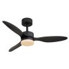 Illuminazione Globo Lighting Blackwell Lampada con ventilatore LED Nero, 1-Luce, Telecomando