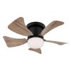 Illuminazione Globo Lighting Hines Lampada con ventilatore LED Écru, Nero, 1-Luce, Telecomando