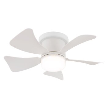 Illuminazione Globo Lighting Hines Lampada con ventilatore LED Bianco, 1-Luce, Telecomando