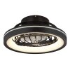 Illuminazione Globo Lighting Deanne Lampada con ventilatore LED Nero, 1-Luce, Telecomando, Cambia colore