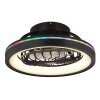Illuminazione Globo Lighting Deanne Lampada con ventilatore LED Nero, 1-Luce, Telecomando, Cambia colore