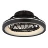 Illuminazione Globo Lighting Deanne Lampada con ventilatore LED Nero, 1-Luce, Telecomando, Cambia colore