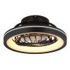 Illuminazione Globo Lighting Deanne Lampada con ventilatore LED Nero, 1-Luce, Telecomando, Cambia colore