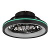 Illuminazione Globo Lighting Deanne Lampada con ventilatore LED Nero, 1-Luce, Telecomando, Cambia colore