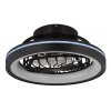 Illuminazione Globo Lighting Deanne Lampada con ventilatore LED Nero, 1-Luce, Telecomando, Cambia colore
