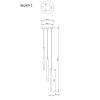 Illuminazione Globo Lighting Ryan Lampadario a sospensione Bianco, 3-Luci