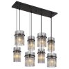 Illuminazione Globo Lighting Gorley Lampadario a sospensione Nero, 8-Luci