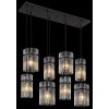 Illuminazione Globo Lighting Gorley Lampadario a sospensione Nero, 8-Luci