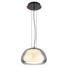 Illuminazione Globo Lighting Avila Lampadario a sospensione LED Cromo, Nero, 1-Luce, Telecomando