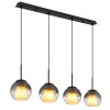 Illuminazione Globo Lighting Barry Lampadario a sospensione Nero, 4-Luci