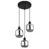 Illuminazione Globo Lighting Xia Lampadario a sospensione Nero, 3-Luci