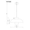 Illuminazione Globo Lighting Lowe Lampadario a sospensione Nero, 1-Luce