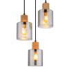 Illuminazione Globo Lighting Aleidis Lampadario a sospensione Marrone scuro, Nero, 3-Luci
