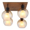 Illuminazione Globo Lighting I Plafoniera Écru, Nero, 4-Luci