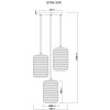 Illuminazione Globo Lighting Jefrey Lampadario a sospensione Nero, 3-Luci