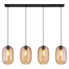 Illuminazione Globo Lighting Jefrey Lampadario a sospensione Nero, 4-Luci