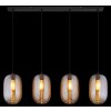 Illuminazione Globo Lighting Jefrey Lampadario a sospensione Nero, 4-Luci