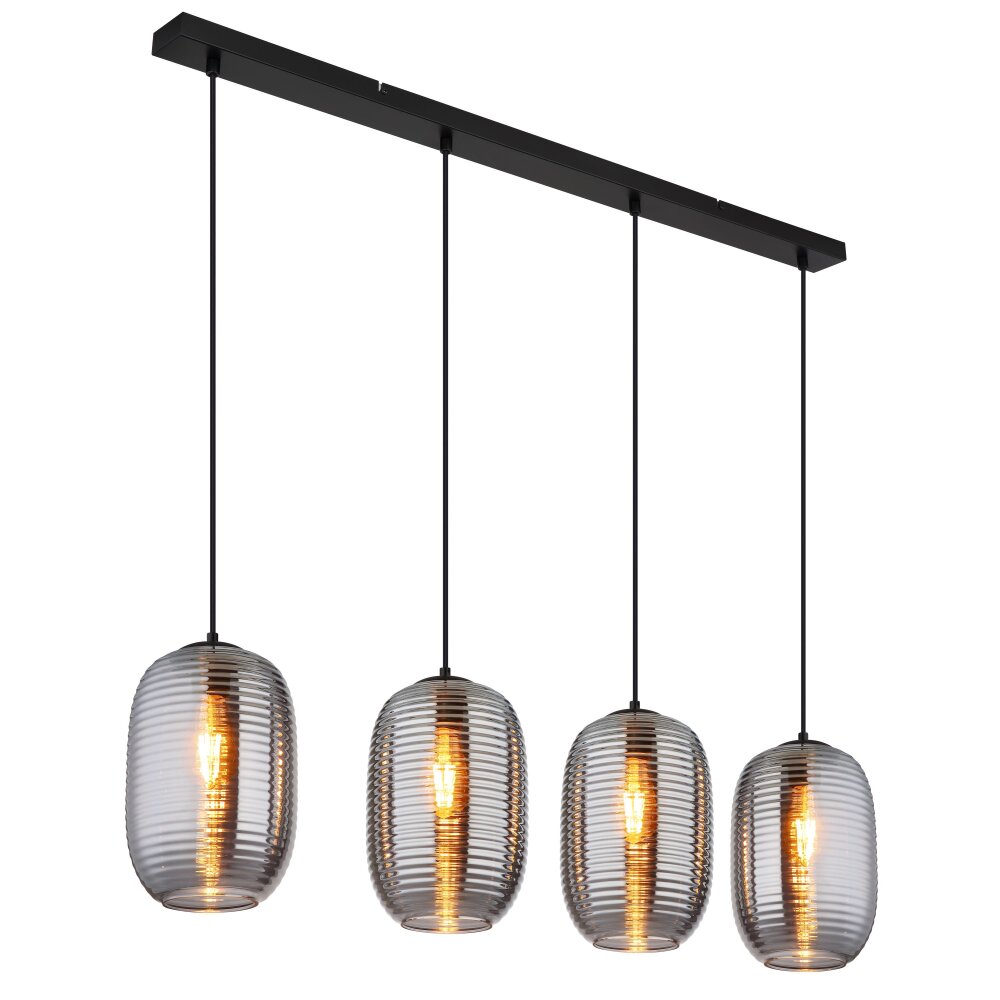 Illuminazione Globo Lighting Jefrey Lampadario a sospensione Nero, 4-Luci main product photo