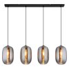 Illuminazione Globo Lighting Jefrey Lampadario a sospensione Nero, 4-Luci