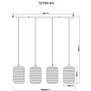Illuminazione Globo Lighting Jefrey Lampadario a sospensione Nero, 4-Luci