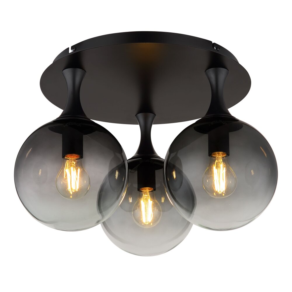 Illuminazione Globo Lighting Dalton Plafoniera Nero, 3-Luci main product photo