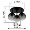 Illuminazione Globo Lighting Dalton Plafoniera Nero, 3-Luci