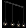 Illuminazione Globo Lighting Dalton Lampadario a sospensione Nero, 4-Luci